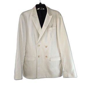 SCOTCH & SODA Ivory Corduroy Two Button Blazer Solid 40R
